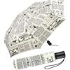 happy rain Ombrello Newspaper, Ombrello tascabile On-to-automatico, 95 cm, Vintage