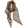 LumiSyne Sciarpa Di Seta Stretta Donna Lungo Sottile Fazzoletto Da Collo Vintage Stampa Leopardata Motivo Geometrico Leggera Georgette Cravatta Foulard Fascia Per Capelli Copricapo Nastro Sciarpa