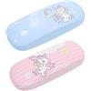 CALLARON 2 Pezzi Custodia per Occhiali Unicorno Portaocchiali Morbida Tasca per Occhiali Custodia Per Occhiali Stampa Cartone Animato Custodie In Vetro Per Occhiali Vetrina Ragazza Piegare Pu