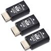EVanlak Hdmi Edid Emulatore Emulatore Emulatore Eliminato Passthrough Adattatore di terza generazione Funziona con Mac Thunderbolt a HDMI Switch/Extender/AV Ricevitore -1024X768@60hz 3pack