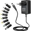 KFD Caricatore Alimentatore 9V per Christopeit AL 2 AX7000 Heimtrainer Ergometer, Kettler Axos Cross P/Giro P AXOS Cycle P Crosstrainer JAD-0900500E Monitor CCTV Router Caricabatterie