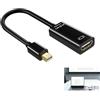 Vnuipofa Adattatore Mini DisplayPort a HDMI, adattatore Thunderbolt a HDMI 4K@30Hz, compatibile con Thunderbolt 1/2, uscita audio video a schermo TV o proiettore, modalità specchio ed esteso, per iMac Surface