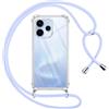 Pnakqil Cover per Oppo Reno 15 5G con Cordino, Trasparente Custodia con Laccio Tracolla Cellulare Girocollo Collana Protettiva per Oppo Reno 15 5G 6,59, Viola