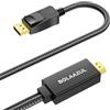 BolAAzuL Cavo da HDMI a Displayport 1.2 4K Attivo, HDMI a DP Convertitore/Adattatore 1.8m UHD 3840X2160 Da HDMI 1.4 maschio a DP 1.2 maschio Unidirezionale per computer PC PS3