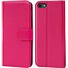 Verco custodia per Apple iPhone 7/8, Case per iPhone 8 Cover PU Pelle Portafoglio Protettiva, Rosa