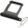 MMOBIEL Vassoio Porta Scheda SIM Compatibile con iPhone 15 Pro/15 PRO Max - Sostituzione Supporto Scheda SIM - Porta SIM - incl. Estrattore SIM e Anello di Gomma Impermeabile - Nero