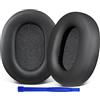 SOULWIT Cuscinetti Sostitutivi in pelle proteica per Sony WH-1000XM5 (WH1000XM5) Cuffie con cancellazione del rumore, cuscinetti auricolari con schiuma di memoria ad isolamento acustico-Nero