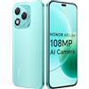 HONOR 400 Lite 5G Smartphone, 8GB 256GB, 5100mAh, MTK 7025-Ultra, Fotocamera AI da 108MP, 6,7 AMOLED Display 120Hz, IP64, Dual SIM, Android 15, Senza caricatore, Verde