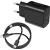 Vemfay 45W USB C Adapter con 2M cavo USB-C, Caricabatterie per Samsung S25/S24/S23/ S22 /S21 /S21 Ultra,S20 FE, A16/A15/A14/A56/A55/A34, Tipo C Alimentatore Spina Ricarica Adattatore