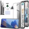 RongZy Schermo LCD per 6.52 Oppo A16 CPH2269 / Oppo A16s CPH2271 Sostituzione Display Digitizer Assembly Vetro di Ricambio Touch Screen con Strumenti(Nero con Cornice)