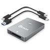 QUMOX Lettore di schede CFexpress tipo B con USB 3.1 (Gen 2) 10 Gbps, adattatore CFexpress USB-C tipo B, compatibile con iPhone 16/15, laptop, tablet, smartphone, Windows/Mac/Linux/Android