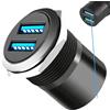 Shanfeilu Adattatore USB 3.0 2 porte femmina a femmina connessore rotondo 5Gbps 5V 2A