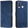 Bravoday Cover per Huawei Y6P, Flip Custodia in Pelle PU Portafoglio Custodia per Huawei Y6P, con Slot per Schede, Blu