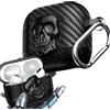 Ysnzaq Lucchetto Teschio in Metallo Design Case per AirPods 4 KLT Nero