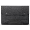 Pack & Smooch Custodia per MacBook Air 13 (M1 / M2 / M3) | Custodia Sleeve per MacBook | 100% Feltro di Lana e Pelle Conciata al Vegetale | Fatto a Mano in Germania | Colore Antracite/Nero