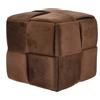 Ad Trend Pouf in Velluto Marrone 37 x 37 Cm H 37 Cm - Pouf Contenitore Design Moderno Arredo Casa