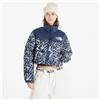 The North Face Giacca The North Face Nuptse Short Jacket Dusty Periwinke Water Distortion Sma Print/ Summit Navy