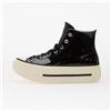 Converse Sneakers Converse Chuck Taylor All Star Lift Double Stack Platform Patent Leather Hi Black/ Egret/ Black