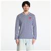 Comme des Garçons PLAY Maglietta Comme des Garçons PLAY Stripe Emblem x Metalstone Long Sleeve Tee UNISEX Navy/ White