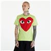 Comme des Garçons PLAY Maglietta Comme de Garçon PLAY hort leeve Logo Print T-hirt UNIEX Green