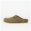 Birkenstock Scarpe Birkenstock Boston Leather Velvet Faded Khaki