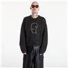 Brain Dead aglione Brain Dead Logohead Alpaca Crewneck Sweater Char