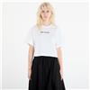 Off-White Maglietta Off-White Embr Arrow Script Crop Tee White/ Black