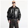 MISBHV Giacca MIBHV Faux Leather Puffer Bomber Jacket Black