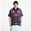 A BATHING APE aglietta A BATHING APE Flae Pattern Overall Print Half Zip Relax Fit Polo Shirt UNISEX Black