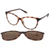 Polaroid PLD 6138/CS 086/SP | Occhiali da Vista con Clip da Sole | Prova Online | Plastica | Cat Eye, Ovali / Ellittici | Marrone, Havana | Adrialenti