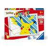 Ravensburger CreArt: Pokémon Pikachu - Dipingere con i Numeri per Bambini 9+ Anni, Kit Pittura con Tavole, Cornice, Pennello e Colori Inclusi, 25 x 18,30 cm, Idee Regalo