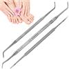 Comioke Sollevatore per Unghie, Sollevatore per Unghie Incarnite, 3PCS Attrezzi per Unghie Incarnite, Solleva Unghie Incarnite, Pedicure Utensile Lima per Unghie Incarnite, Strumenti per Unghie Incarnite Kit