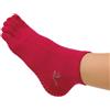 Sissel Calzini Antiscivolo 5 Dita Pilates, Rosso, Pilates Socks SISSEL
