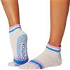 ToeSox Calzini Antiscivolo ToeSox con dita, caviglia, Rosa Righe Paradise, Con Dita - Caviglia