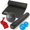 Sissel HOME KIT PILATES CASA "MAGAZZINO" ANTRACITE: Soft Ball, Rullo, Materassino, Toning Ball e Band, , HOME KIT CASA PILATES MAGAZZINO