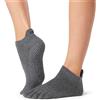 TOESOX Calzini antiscivolo con dita, bassi, Antracite, Con Dita - Bassi