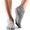 TOESOX Calzini antiscivolo con dita, bassi, Grigio, Con Dita - Bassi