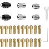 LoNinLoAn Set di adattatori per mandrini, per Dremel, da 0,5 mm a 3,2 mm, 4486, mandrino esagonale e pinza in ottone 4485, dado in metallo per trapano Dremel (28)
