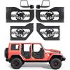 VEVOR Mezze Porte Tubolari per Veicoli Kit con 4 Porte per Jeep con Specchietti, Compatile con Jeep Wragler JL 2018-2026 Gladiator JT 2020-2026, Porta in Acciaio da 4 pezzi Anteriori Posteriore