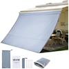 VEVOR Parete Frontale per Tenda da Sole per Camper 2 x 2,8 m, Pannello Laterale Frangisole in Poliestere Compatibile per Tenda da Sole da 3 m, Parasole UV50+ per Roulotte da Campeggio Viaggio Picnic