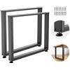 VEVOR Gambe per Tavolo in Acciaio, Gambe per Scrivania Smontabili, Design Modulare, Struttura Quadrata Stabile, Facile da Montare, Carico Max. 1000 kg, per Tavoli da Caffè, 75 x 90 cm, 2 Pezzi, Nero