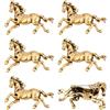 PH PandaHall 6 spille a forma di cavallo al galoppo, spilla da bavero vintage, spilla da corsa a cavallo, spille equestri, stile tibetano, spille a forma di animali, per uomini, donne, costumi, zaini