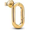 Pandora Me 263856C00 - Orecchini apribili in argento sterling placcato oro 14 carati, compatibili con ciondolo Pandora Me