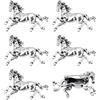 PH PandaHall 6 spille da cavallo, spilla da equitazione, spilla da cavallo, spilla da equitazione, spilla da equitazione, per uomini e donne, gioielli da regalo, Metallo