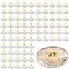 CYZBL 88 candele galleggianti bianche - 3,8 x 1,5 cm cerchio, candele galleggianti per Natale, senza fumo, cera di paraffina, decorative non profumate, per piscina, vasca da bagno, spa, matrimonio