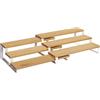 SONGMICS Mensole Cucina, Portaspezie, Set di 2 Organizzatori in Legno Ingegnerizzato, Scaffali Estensibili a 3 Ripiani, per Dispensa, Armadietto, Mobiletto, Beige Naturale e Bianco Nuvola KCS016N02