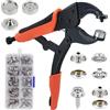 WIYETY Set di 20 bottoni automatici da 15 mm per coperture barche, riparazione tela, lavori di cucito e chiusura in metallo