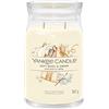 Yankee Candle Signature Candela Profumata, Lana Morbida E Ambra in Giara Grande, Candele di Miscela di Cera di Soia Lunga Durata, Regalo per le Donne
