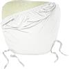 LA Linen™ Spandex Chiavary - Set di 4 federe per cuscino per sedia, colore: Bianco