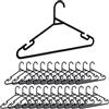 Relaxdays Set da 24 Grucce Appendiabiti, Appendini per Armadio Asta Per Pantaloni, Stampelle in Plastica Riciclata, Nero